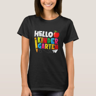 T-shirt Enfants Hello Kindergarten Team Kinder Retour À L'