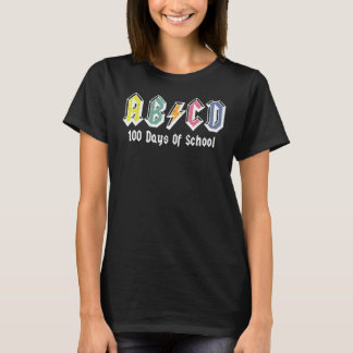 T-shirt Enfants Heureux 100 Jours D'école Enseignant ABCD