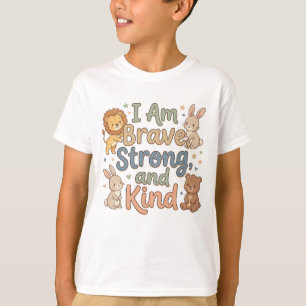 T-shirt Enfants heureux Affirmation Brave Fort Aimable