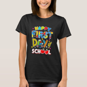 T-shirt Enfants Heureux Premier Jour De Rentrée Scolaire R
