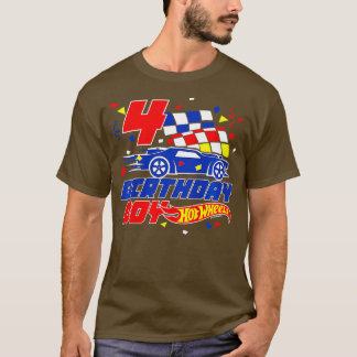 T-shirt Enfants Hot Wheels 4 Birthday Boy