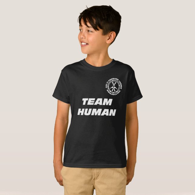 T-shirt Enfants "humain d'équipe " (Devant entier)