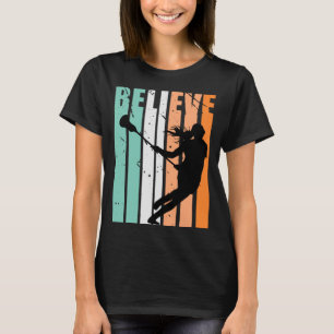 T-shirt Enfants I Love Lacrosse Team Believe Sticks Plays 