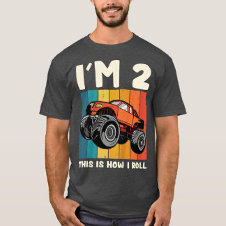T-shirt Enfants I'm 2 Voici comment je roule Monster Truck