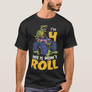 T-shirt Enfants I'm 4 Voici comment je roule Monster Truck