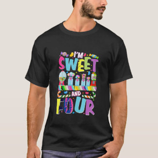 T-shirt Enfants Im Sweet et quatre mignonnes bonbons 4 ans