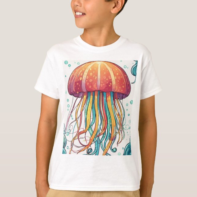 T-shirt Enfants Imprimés de méduses (Devant)