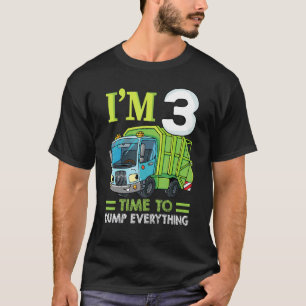 T-shirt Enfants J'ai 3 ans Anniversaire Garbage Truck 3r