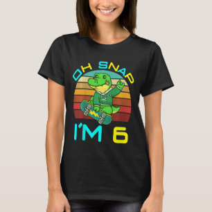 T-shirt Enfants J'ai 6 ans Anniversaire Patinage Dabbing C