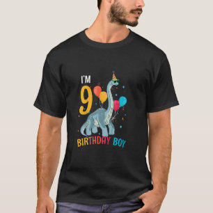 T-shirt Enfants J'ai 9 Anniversaire Garçon Brachiosaurus 9