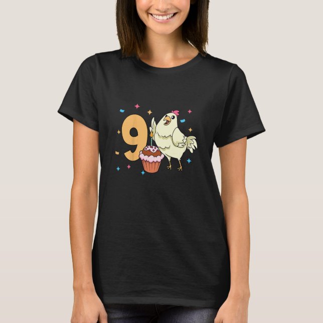 T-shirt Enfants J'ai 9 ans avec anniversaire de enfant de  (Devant)