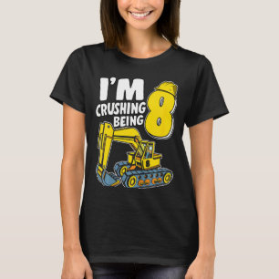 T-shirt Enfants Je me bouscule Être 8 ans Garçons Excavate