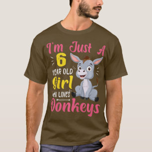 T-shirt Enfants Je Ne Suis Qu'Une Fille De 6 Ans Qui Aime 