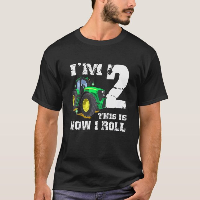 T-shirt Enfants Je suis 2 Agritourisme Barnyard Tractor 2e (Devant)