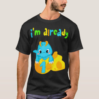 T-shirt Enfants je suis déjà 1 an Dinosaur jouets 1er birt