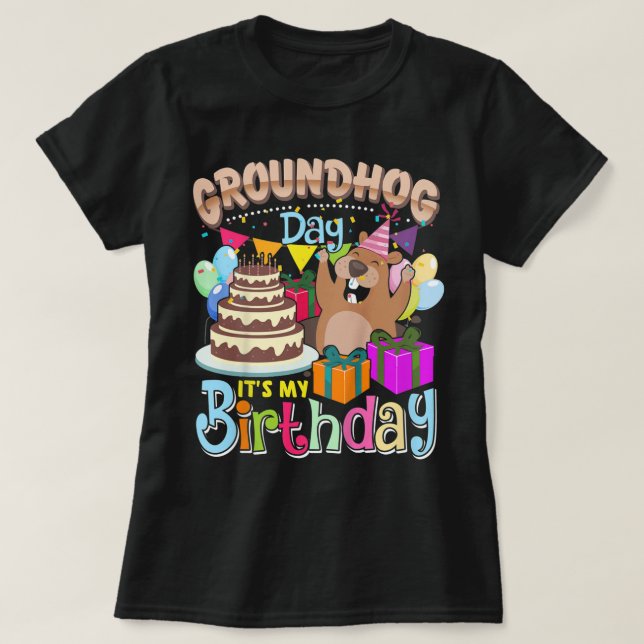 T-shirt Enfants Je Suis Né Le Jour De La Marmotte - Naissa (Design devant)