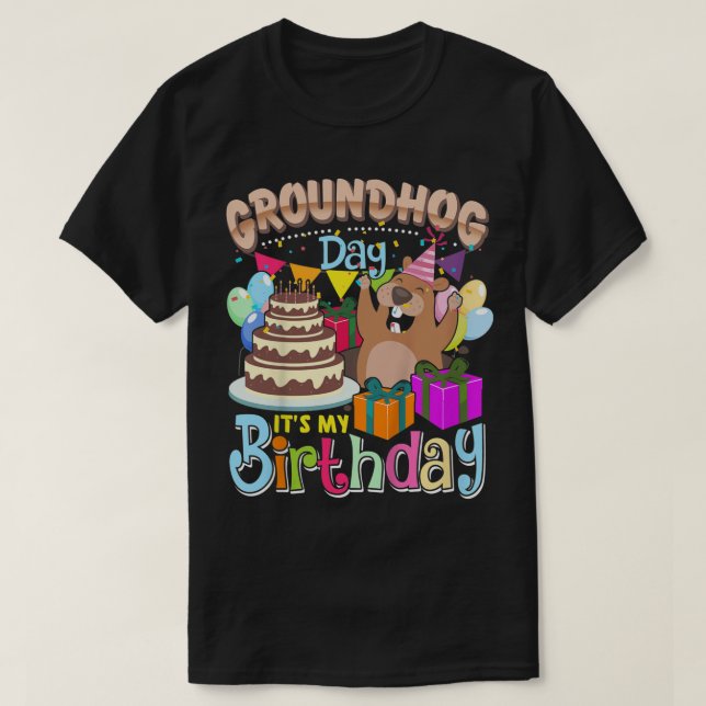 T-shirt Enfants Je Suis Né Le Jour De La Marmotte - Naissa (Design devant)