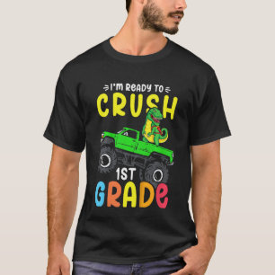 T-shirt Enfants Je suis prêt à écraser 1re année Dino Mons