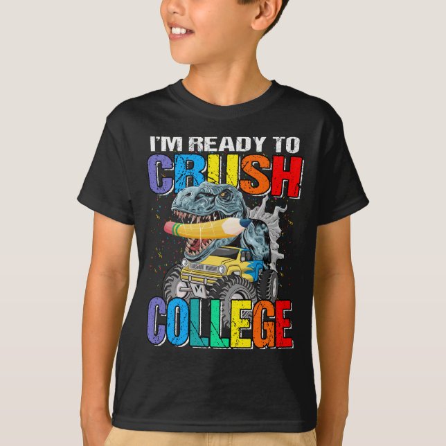 T-shirt Enfants Je suis prêt à écraser College Monster Tru (Devant)