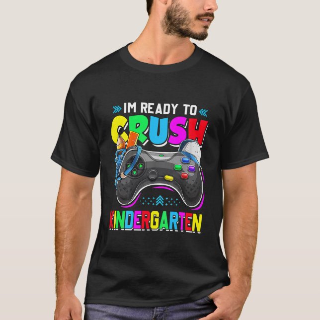 T-shirt Enfants Je suis prêt à écraser la maternelle à l'é (Devant)