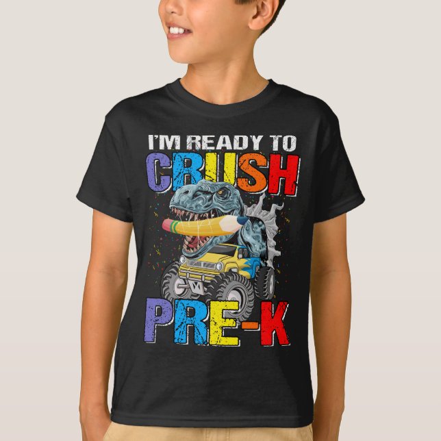 T-shirt Enfants Je suis prêt à écraser le camion monstre p (Devant)