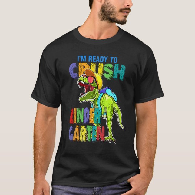 T-shirt Enfants Je suis prêt à écraser le dinosaure de jar (Devant)