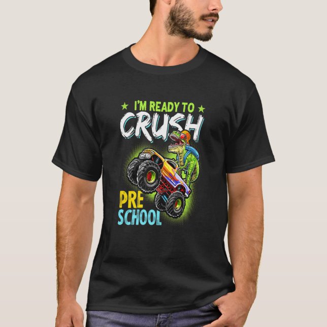 T-shirt Enfants Je suis prêt à écraser Pré K Monster Camio (Devant)