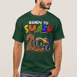 T-shirt Enfants Je suis prêt à mâcher Être 2 Monster Truck