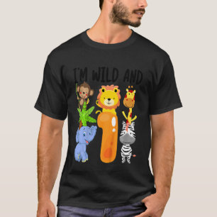 T-shirt Enfants Je suis Sauvage Et 1 Un Zoo 1er Anniversai