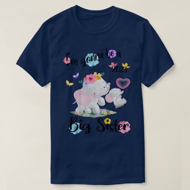 T-shirt Enfants Je vais être une grande soeur 2023 Grosses (Design devant)