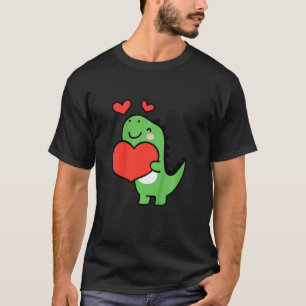 T-shirt Enfants Je Vole Coeurs Dinosaure Saint Valentin Bé