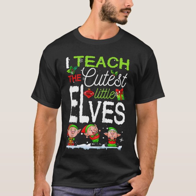 T-shirt Enfants J'enseigne les plus petits elfes Enseignan (Devant)