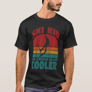 T-shirt Enfants Jeune skieur Sports Ski descendant Ski Jeu