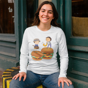 T-shirt Enfants jouant de la musique sur des cheeseburgers