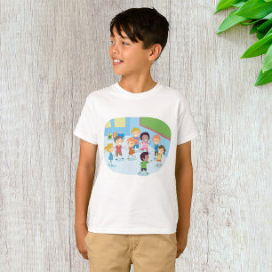 T-shirt Enfants Jouant En Classe