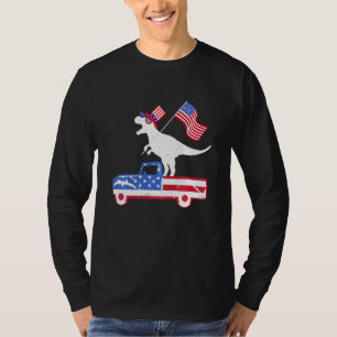 T-shirt Enfants Joyeux 4 juillet Dino Trex Dinosaur bébé T