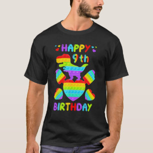 T-shirt Enfants Joyeux 9E Anniversaire Pop It Dinosaur