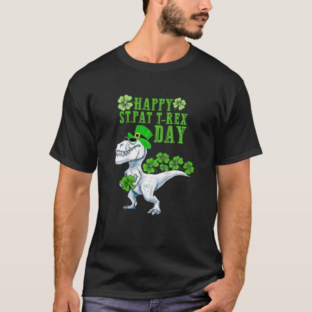 T-shirt Enfants Joyeux St Pat Trex Jour Dinosaure Patricks (Devant)