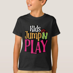 T-shirt Enfants Jump N Jouer typographie personnalisée t-s
