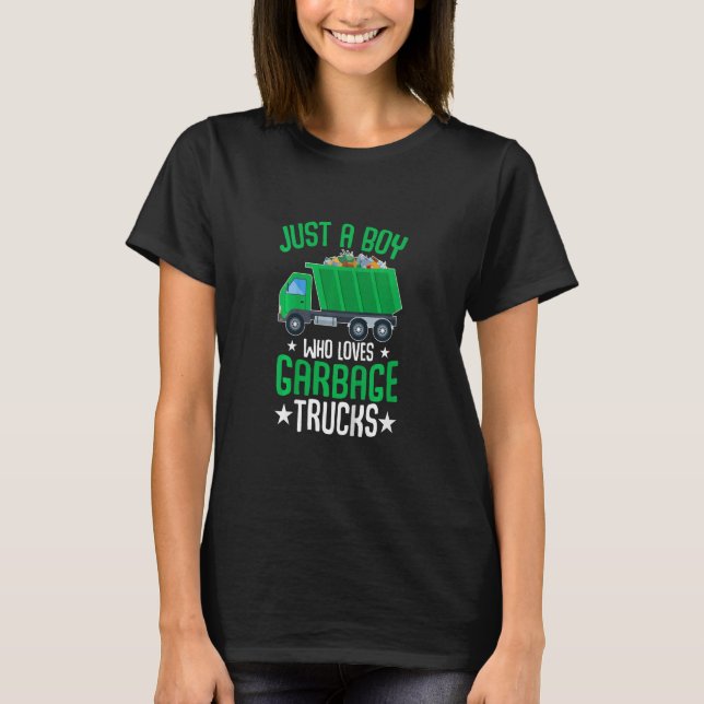 T-shirt Enfants Juste Un Garçon Qui Aime Les Garbage Truck (Devant)