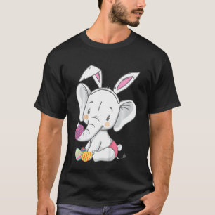 T-shirt Enfants Lapin Éléphant Oreilles Pâques Jour mignon