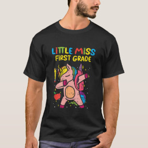 T-shirt Enfants Little Miss 1E Année Unicorne Dab Premier 