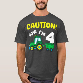 T-shirt Enfants maintenant im 4 Tracteur 4e anniversaire F