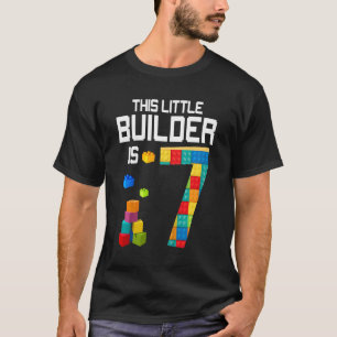 T-shirt Enfants Maître Constructeur 7e anniversaire garçon