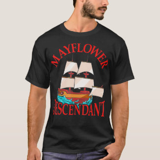 T-shirt Enfants Mayflower Descendant Histoire du navire Ca