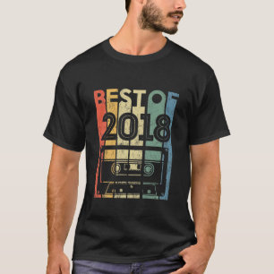 T-shirt Enfants Meilleur De 2018 4 Ans Cadeaux Cassette Ba