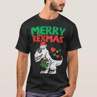 T-shirt Enfants Merry Remas Père Noël Tre Dino Toddler Boy