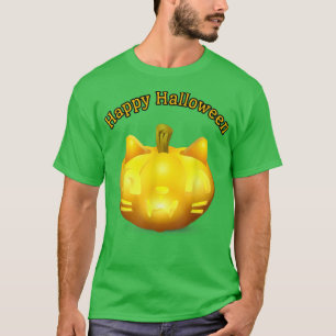 T-shirt Enfants mignons Joyeux Halloween citrouille chat v