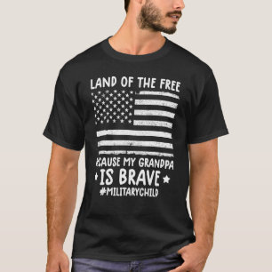 T-shirt Enfants Militaires Terre Libre Parce Que Mon Grand