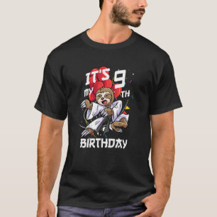 T-shirt Enfants Mon 9e anniversaire 9 ans Sloth Karate B